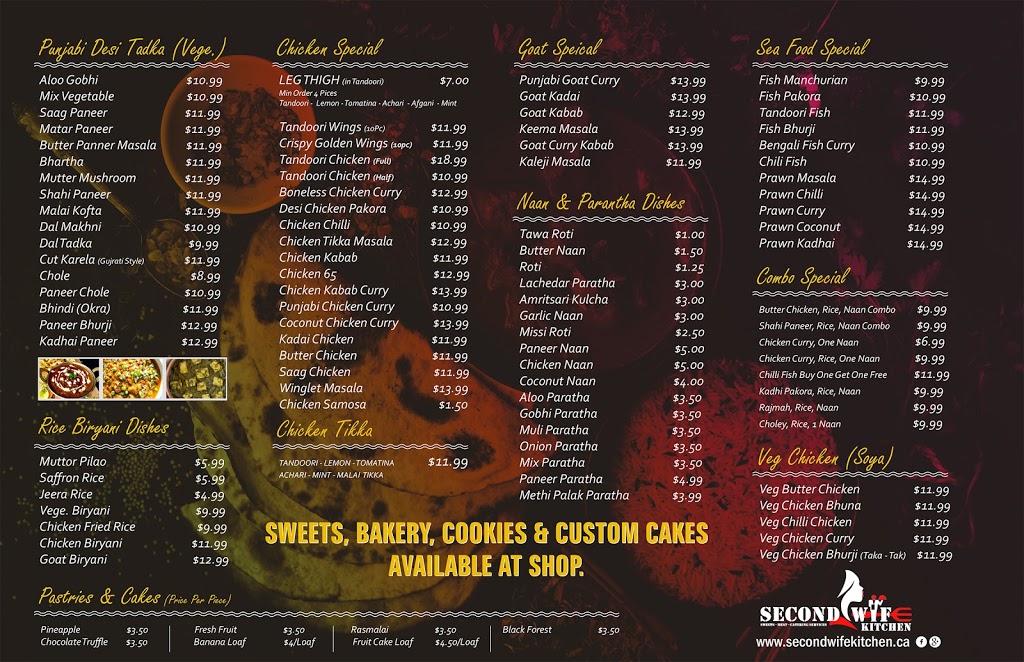 Second Wife Kitchen (Indian Veg & Non-Vegetarian Restaurant in E | 16518 59a St NW, Edmonton, AB T6X 0M5, Canada | Phone: (780) 250-8786