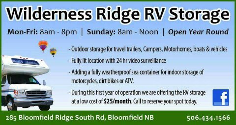 Wilderness Ridge RV Storage | 285 Bloomfield Ridge S Rd, Bloomfield, NB E5N 4X7, Canada | Phone: (506) 434-1566