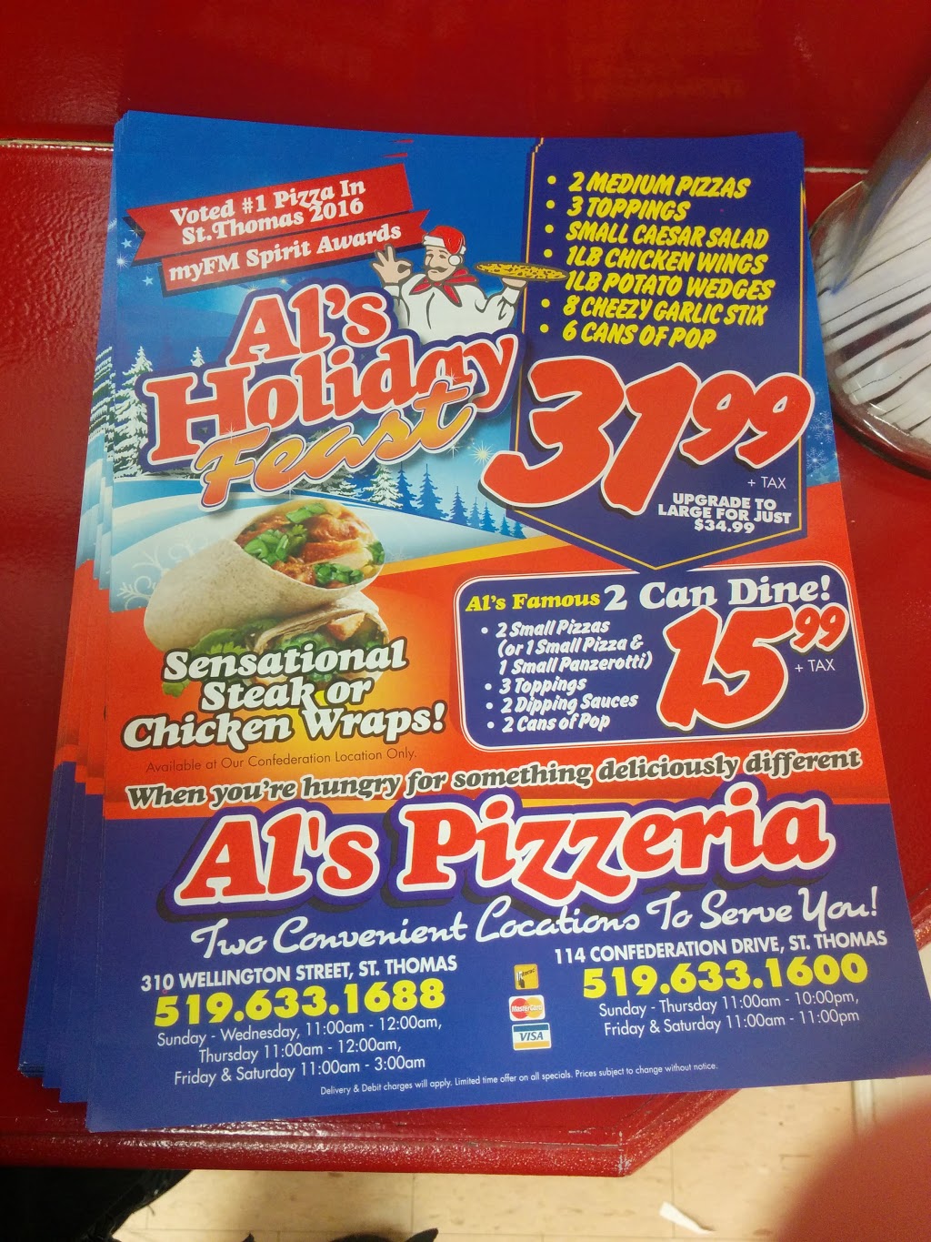 Als Pizzeria | 114 Confederation Dr, St Thomas, ON N5P 3P4, Canada | Phone: (519) 633-1600