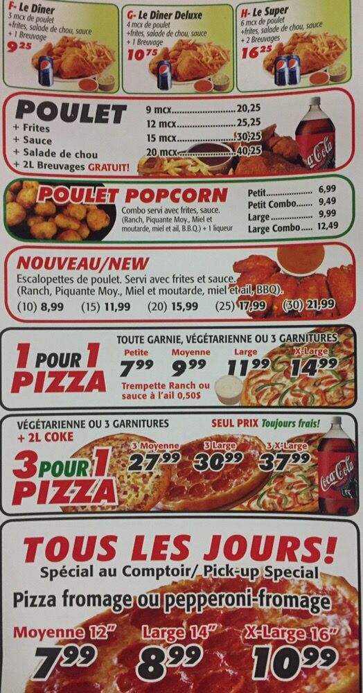 Pizza Time | 1655 Av Dollard, LaSalle, QC H8N 1T7, Canada | Phone: (514) 365-2666