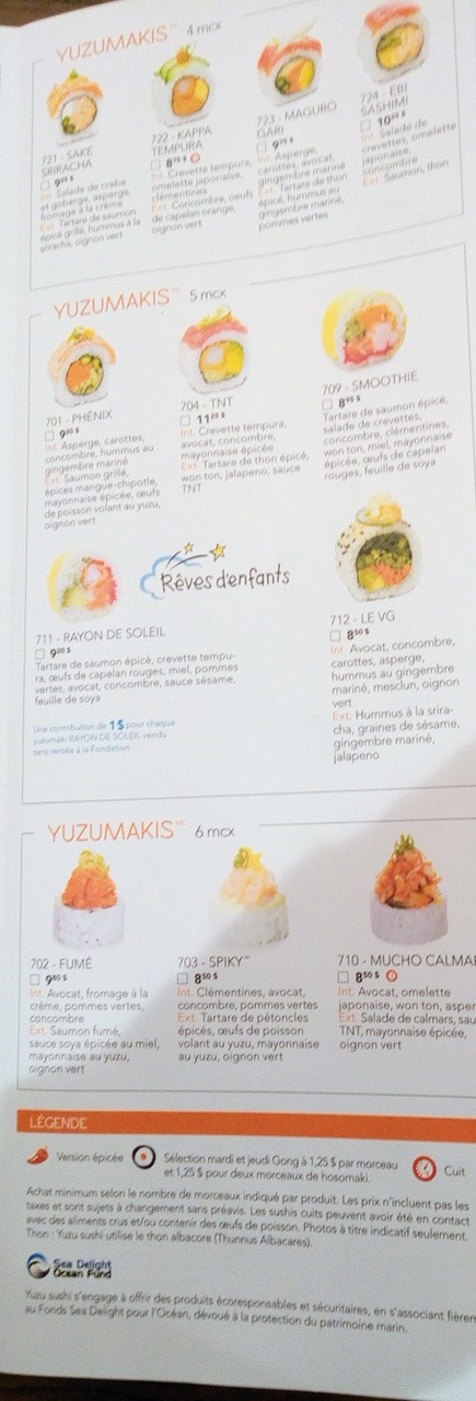 Yuzu sushi | 519 Rue Vachon, Trois-Rivières, QC G8T 0C6, Canada | Phone: (819) 374-0333