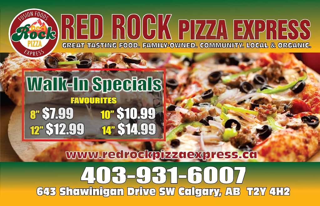 Red Rock Pizza Express | 643 Shawinigan Dr SW, Calgary, AB T2Y 2Y6, Canada | Phone: (403) 931-6007