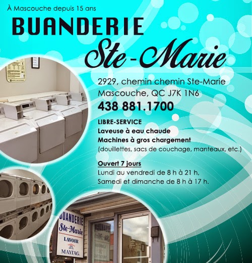 Buanderie Ste-Marie | 2929 Chemin Ste Marie, Mascouche, QC J7K 1N6, Canada | Phone: (438) 881-1700