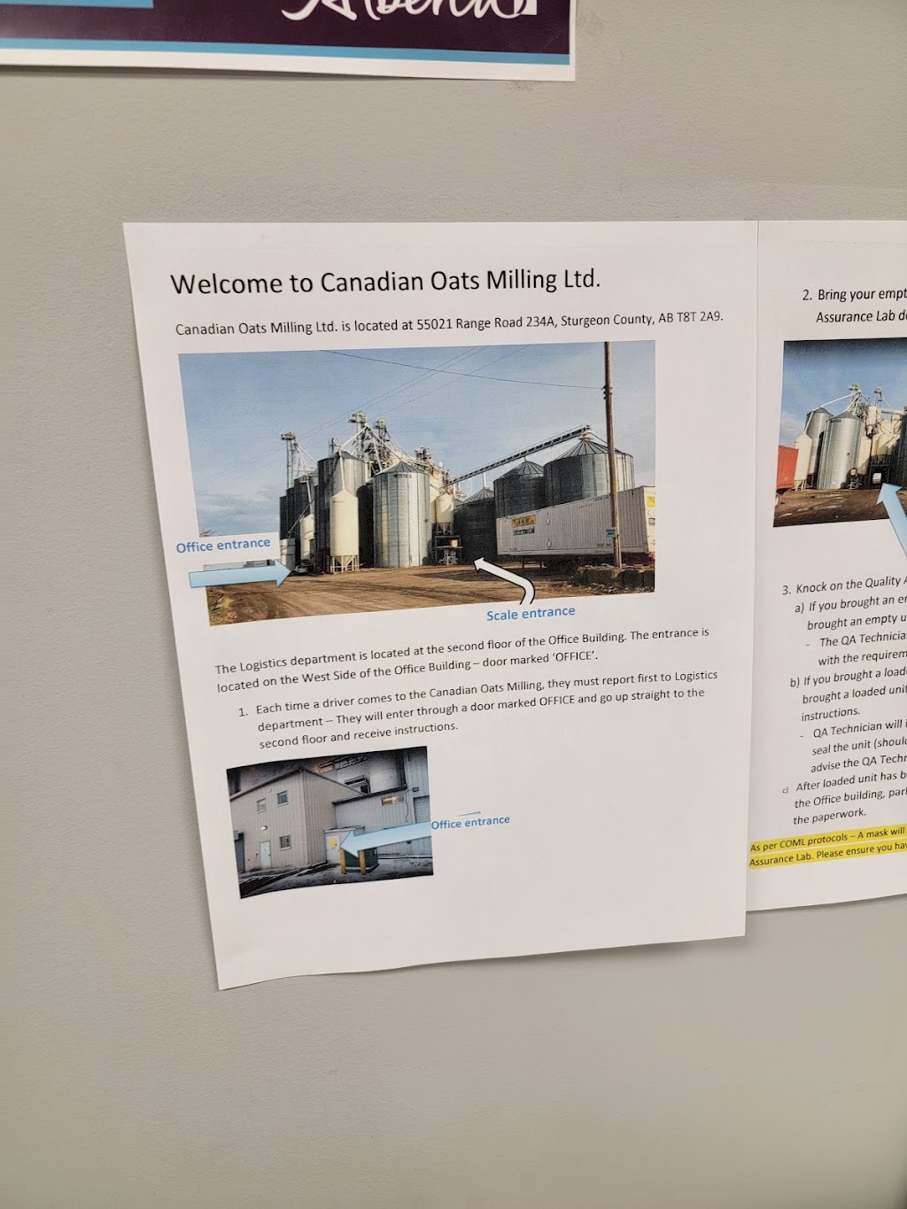 Canadian Oats Milling LTD | 55021 Range Rd 234A, Alberta T8T 2A9, Canada | Phone: (780) 973-9102