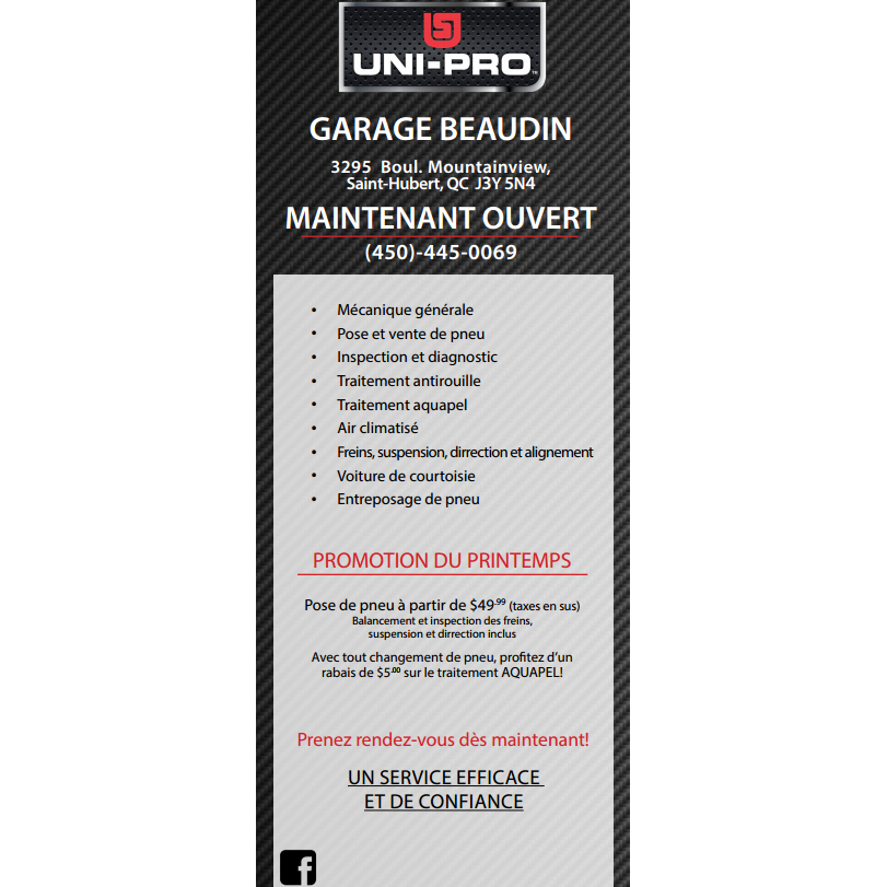 Garage Beaudin | 3295 Boulevard Mountainview, Saint-Hubert, QC J3Y 5N4, Canada | Phone: (450) 445-0069