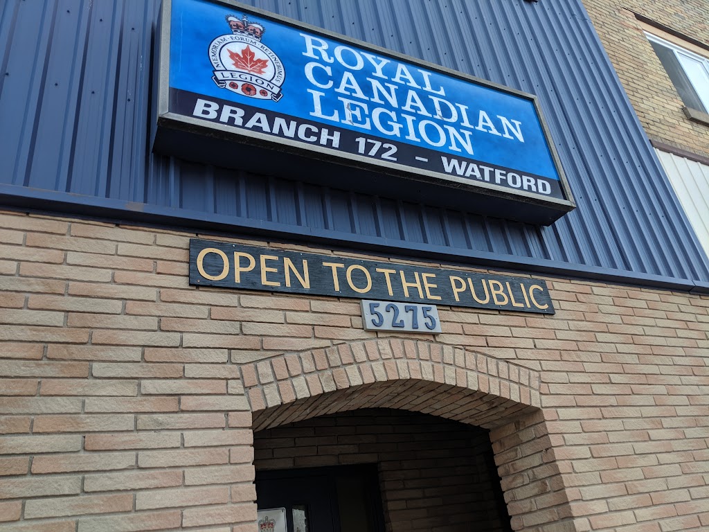 Royal Canadian Legion Branch 172 | 5275 Nauvoo Rd, Watford, ON N0M 2S0, Canada | Phone: (519) 876-2351