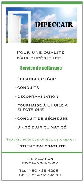 Impeccair | 1967 Rue Angèle, Saint-Jérôme, QC J5L 1B5, Canada | Phone: (514) 922-4999