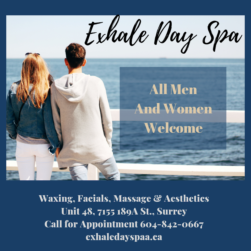 Exhale Day Spa | 7155 189 St Unit 48, Surrey, BC V4N 5S8, Canada | Phone: (604) 842-0667