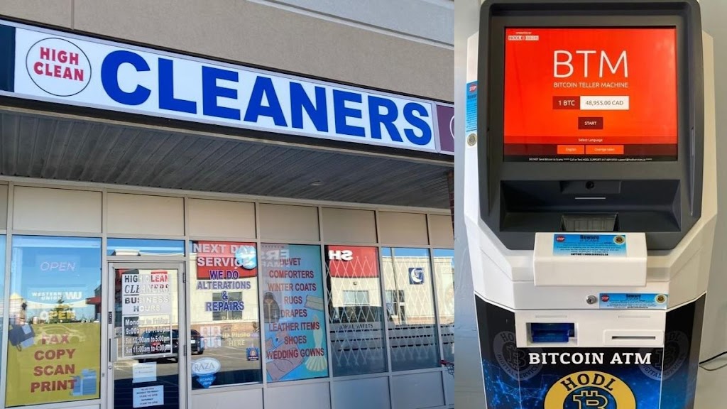 HODL Bitcoin ATM - High Clean Cleaners | 3918 Cottrelle Blvd, Brampton, ON L6P 2R1, Canada | Phone: (416) 840-5444