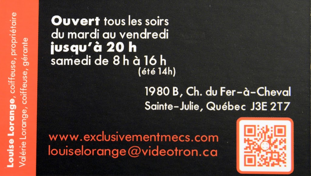 Exclusivement Mecs | 461 Bd Saint-Joseph, Sainte-Julie, QC J3E 0A8, Canada | Phone: (450) 922-9994