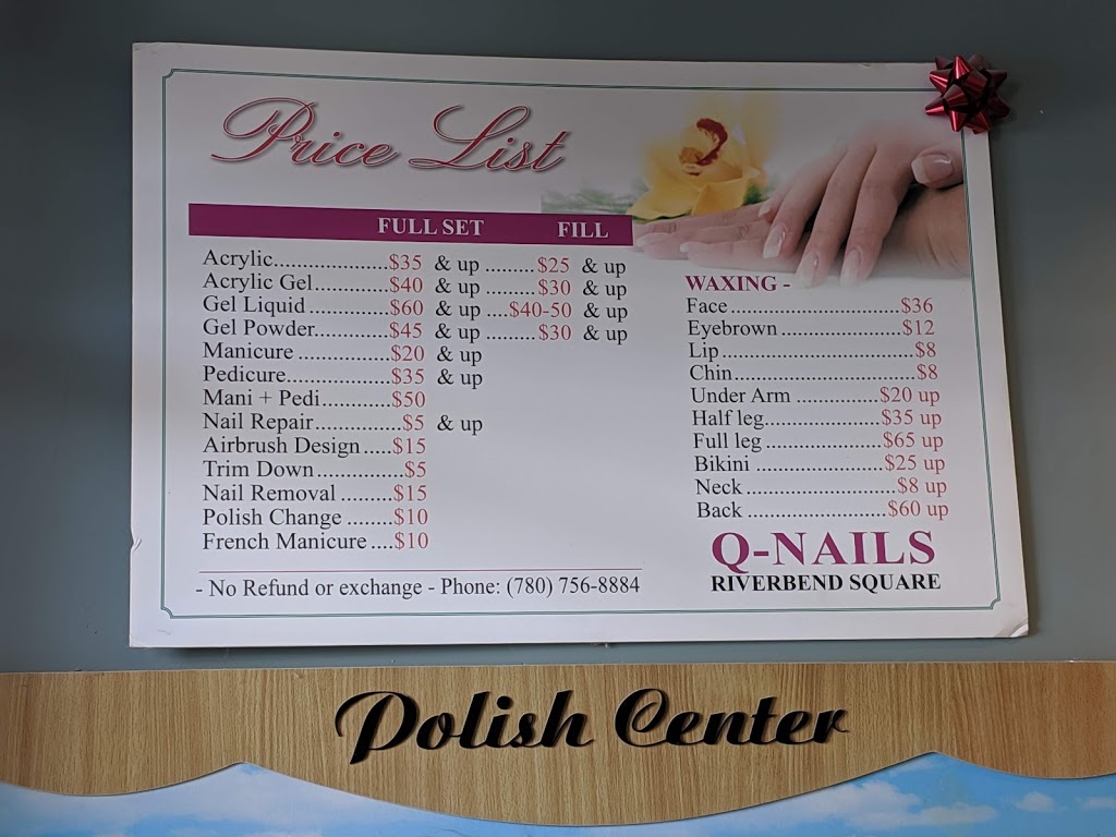 Q Nails | 624 Riverbend Square NW, Edmonton, AB T6R 2E3, Canada | Phone: (780) 756-8884