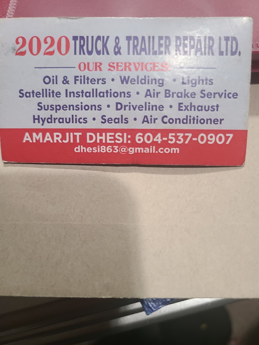 2020 Mobile Truck and Trailer Repair | 14797 67a Ave, Surrey, BC V3S 4P9, Canada | Phone: (604) 537-0907
