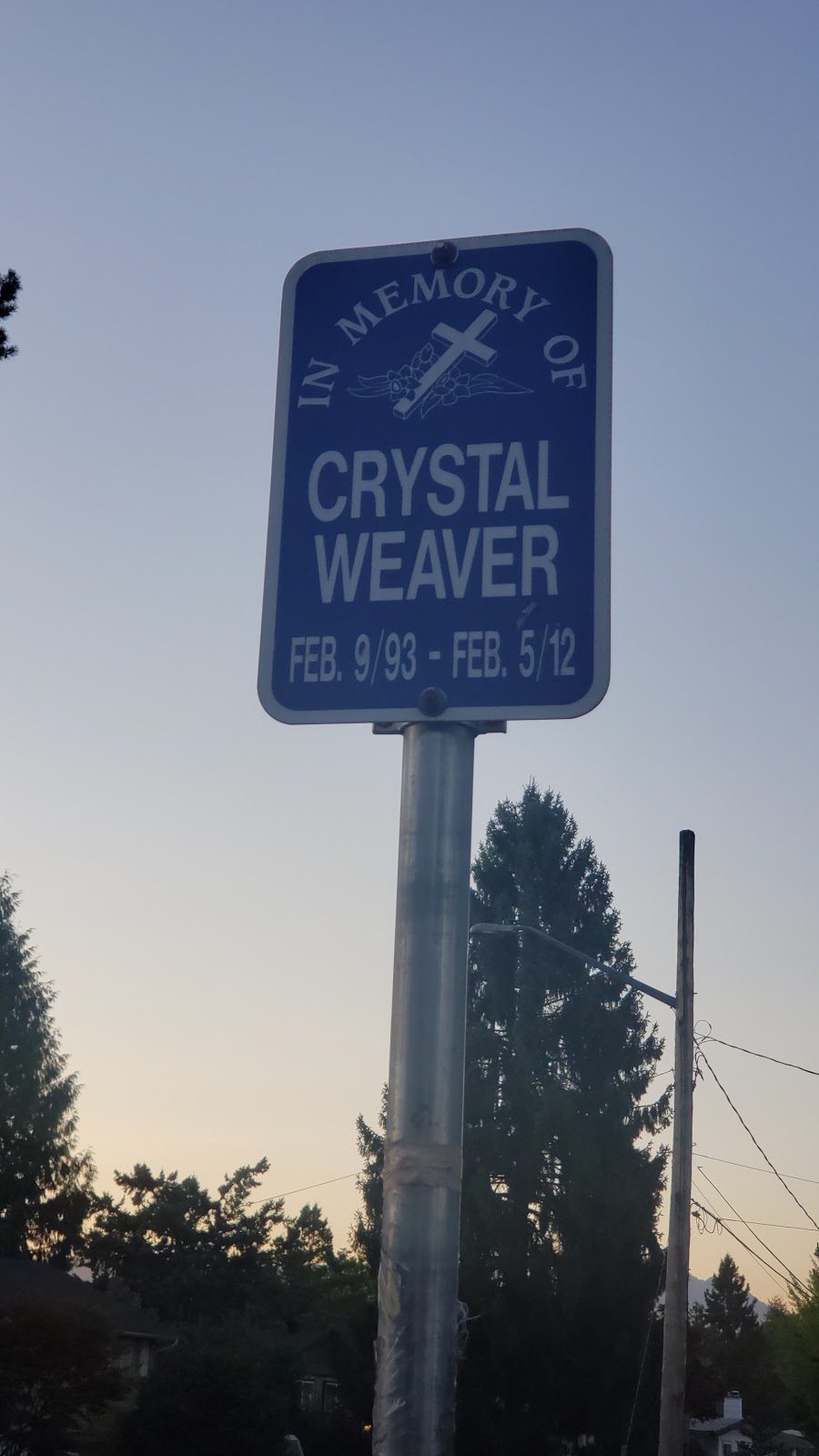 Crystal Weaver Memorial | 22137 Dewdney Trunk Rd, Maple Ridge, BC V2X 3H7, Canada