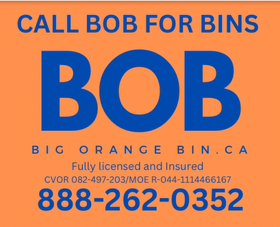 Big Orange Bin (BOB) | 370 Archers Rd, Cobourg, ON K9A 4J8, Canada | Phone: (888) 262-0352