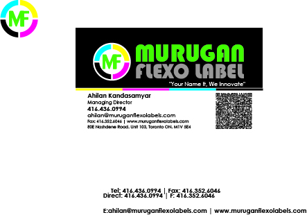Murugan Flexo Label Inc | 80e Nashdene Rd Unit 103, Scarborough, ON M1V 5E4, Canada | Phone: (416) 436-0994