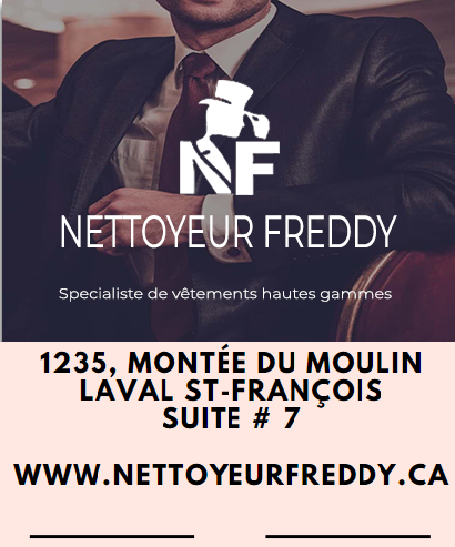 Nettoyeur Freddy | 1235 Mnt du Moulin Suite 7, Laval, QC H7A 3V6, Canada | Phone: (450) 665-7193