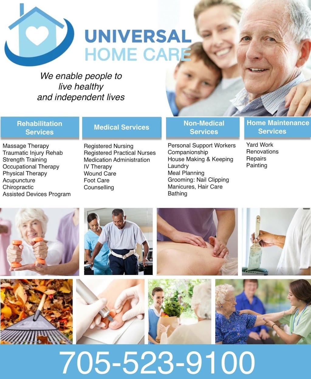 Universal Home Care & Associates | 2153 Armstrong St, Sudbury, ON P3E 4W2, Canada | Phone: (705) 523-9100