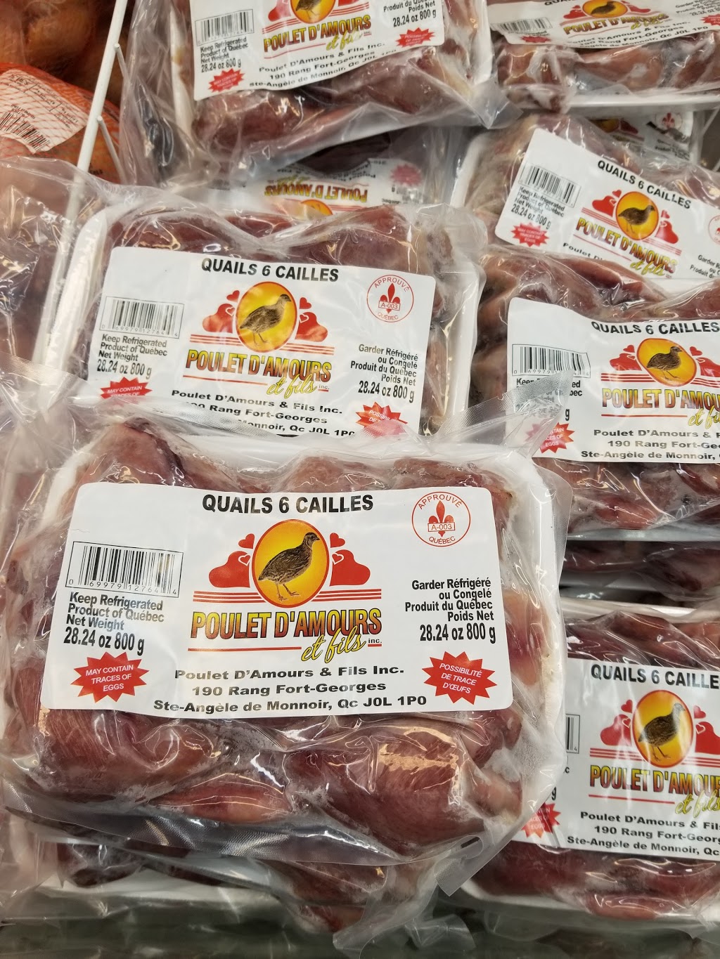 Poulet DAmours & Fils Inc. | 190 Rang de Fort-Georges, Sainte-Angèle-de-Monnoir, QC J0L 1P0, Canada | Phone: (450) 460-4040