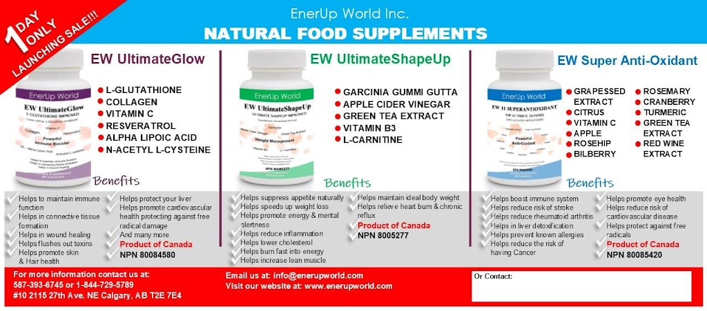 EnerUptimate Online Shop By Miss D | 2115 27 Ave NE #3, Calgary, AB T2E 7E4, Canada | Phone: (587) 969-4518