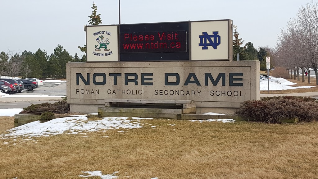 Notre Dame Catholic Secondary School | 2333 Headon Forest Dr, Burlington, ON L7M 3X6, Canada | Phone: (905) 335-1544