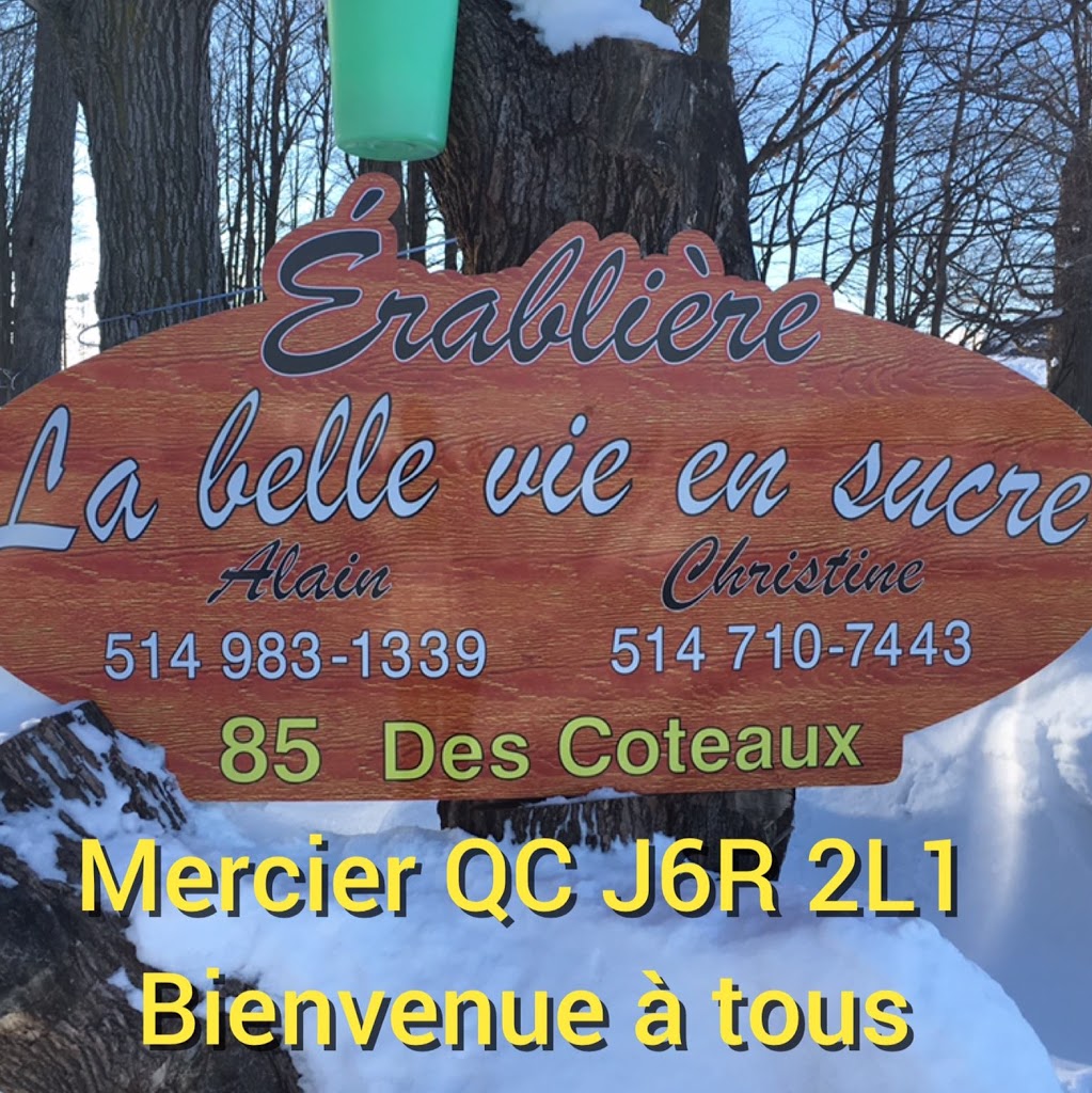 La belle vie en sucre | 85 des, Rue des Coteaux, Mercier, QC J6R 2L1, Canada | Phone: (514) 710-7443