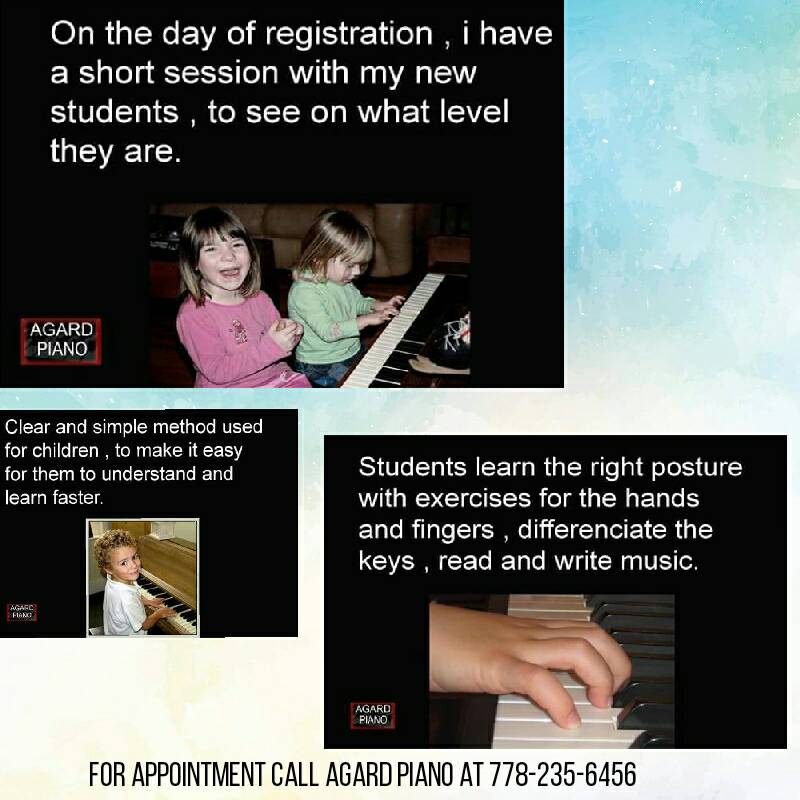 Agard Piano Lessons | Port Coquitlam, BC V3B 2K4, Canada | Phone: (778) 235-6456