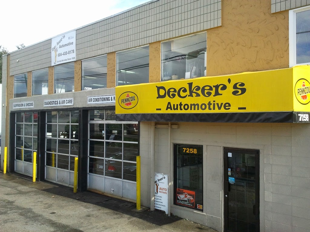 Deckers Automotive Centre | 7258 Gilley Avenue, Burnaby, BC V5J 4X3, Canada | Phone: (604) 433-8178