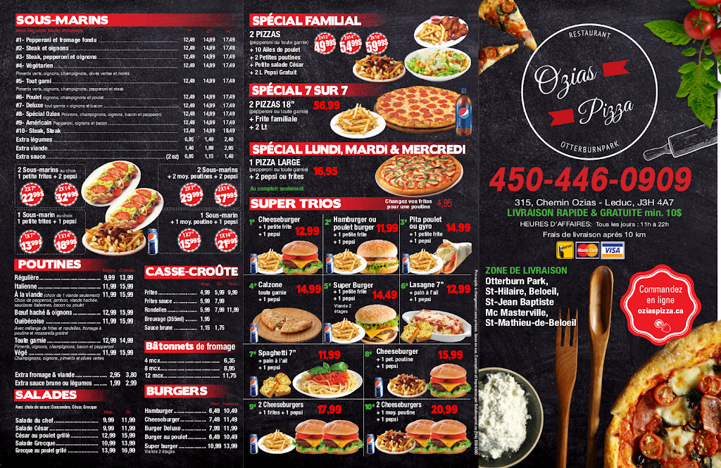 Ozias Pizza | 315 Chem. Ozias-Leduc, Otterburn Park, QC J3H 4A7, Canada | Phone: (450) 446-0909