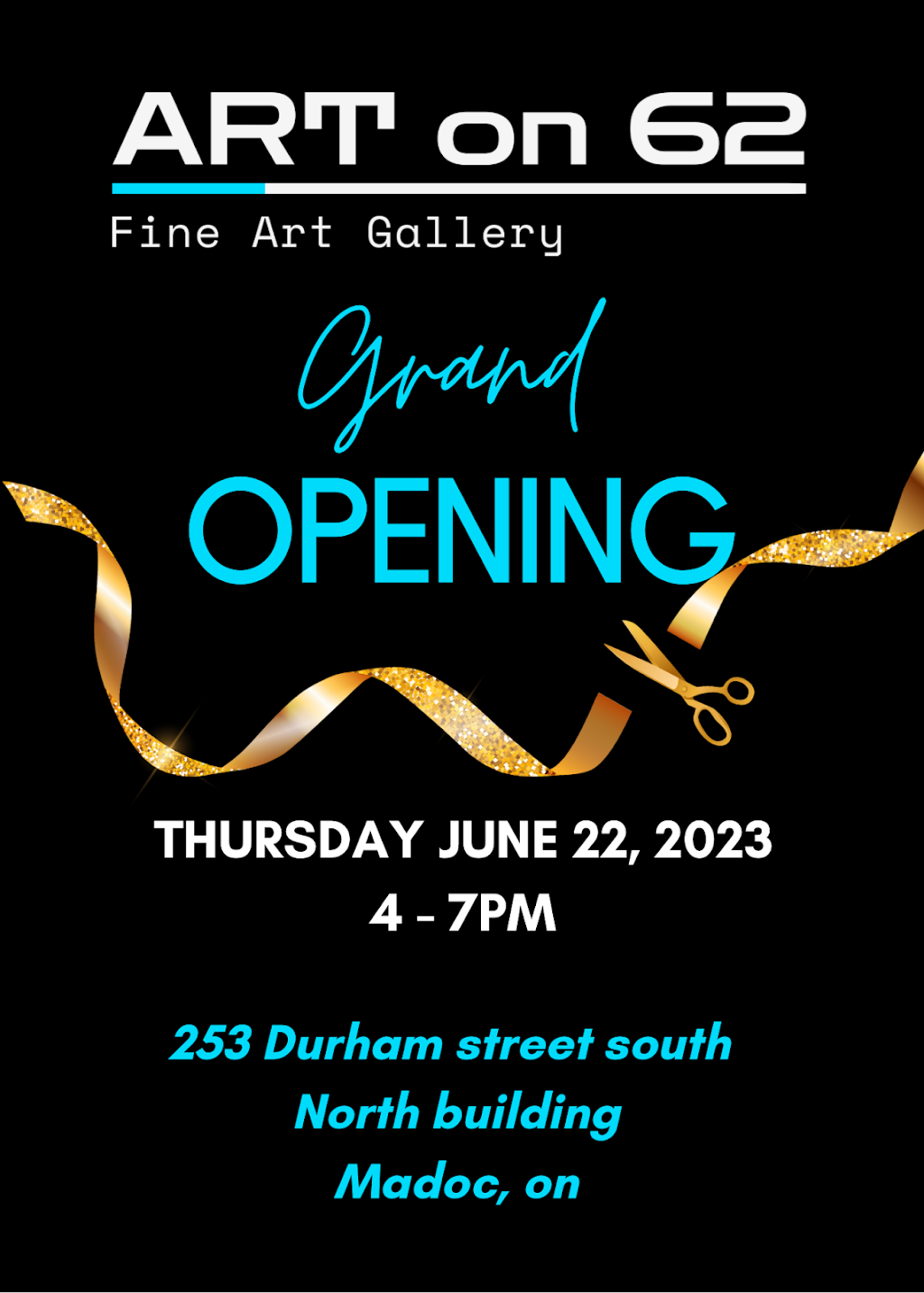 ART on 62, Fine Art Gallery | 253 Durham St S North Building, Madoc, ON K0K 2K0, Canada | Phone: (343) 472-0172