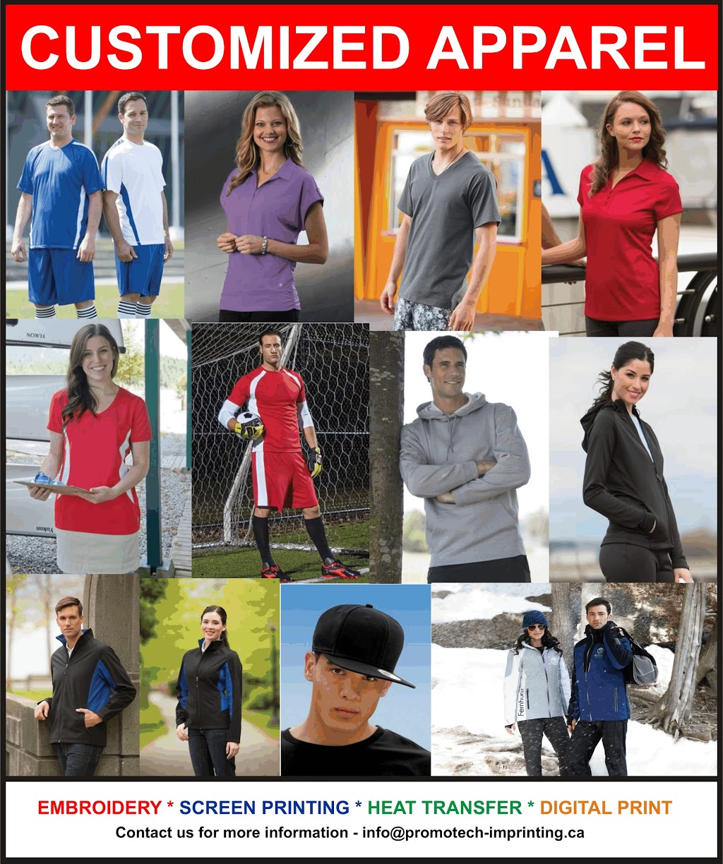 Promotech Custom Imprinting | 3072 192 St #10, Surrey, BC V3Z 9V2, Canada | Phone: (778) 233-8324