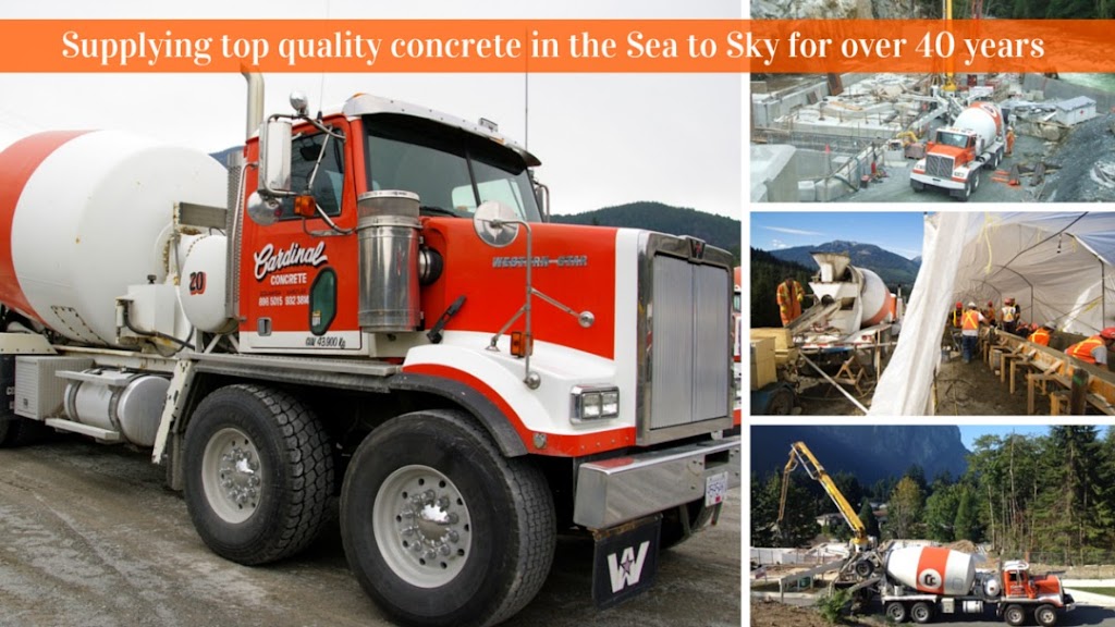 Cardinal Concrete Ltd. | point of interest | 2600 A Centennial Way, Squamish, BC V8B 0A2, Canada | 6048985015 OR +1 604-898-5015