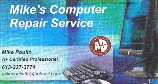 Mikes Computer Repair Service | 5576 Manotick Main St, Manotick, ON K4M 1A3, Canada | Phone: (613) 227-3774