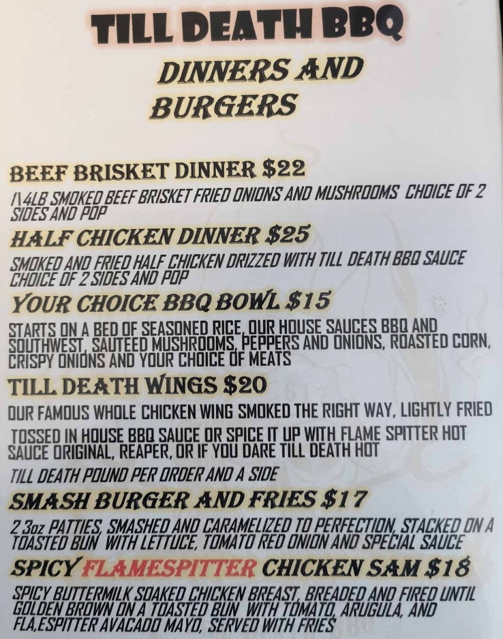 Till death BBQ | restaurant | 5014 Haliburton Lake Rd, Eagle Lake, ON K0M 1M0, Canada | 7057540998 OR +1 705-754-0998