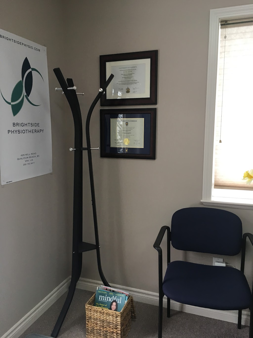 Brightside Physiotherapy Qualicum Beach | 425 Mill Rd, Qualicum Beach, BC V9K 1J3, Canada | Phone: (250) 752-8471
