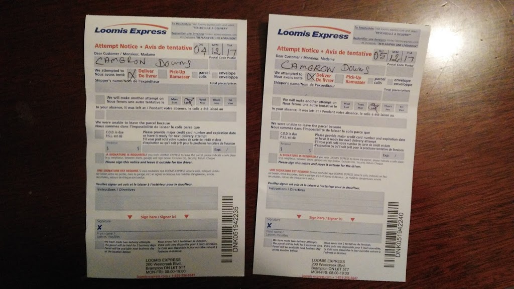 Loomis Express | point of interest | 107 Alfred Kuehne Blvd, Brampton, ON L6T 4K3, Canada | 8552566647 OR +1 855-256-6647