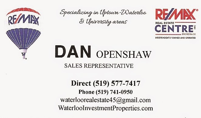 Dan Openshaw, Re/Max Real Estate Centre Inc., Brokerage | 720 Westmount Rd E, Kitchener, ON N2E 2M6, Canada | Phone: (519) 741-0950