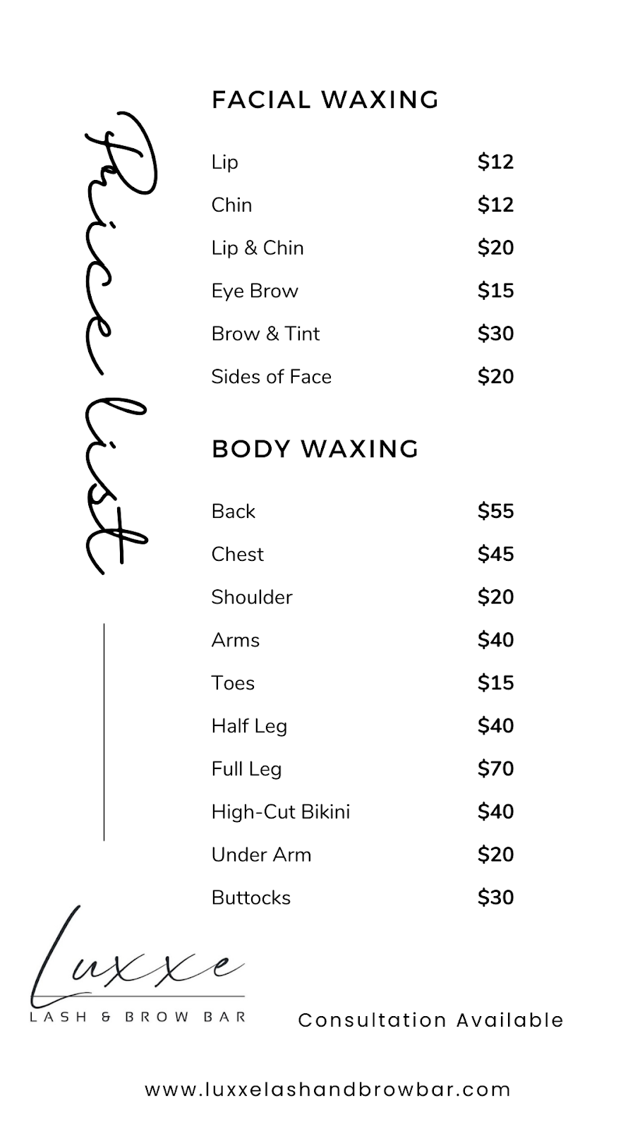 Luxxe Lash & Brow Bar | 8522 Glendon Dr, Mount Brydges, ON N0L 1W0, Canada | Phone: (519) 857-7368