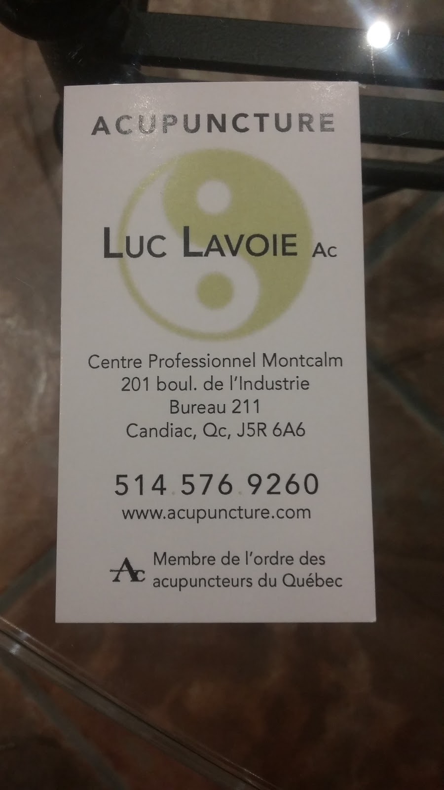 Bureau dacupuncture Luc Lavoie, Ac | 201 Boulevard de lIndustrie #211, Candiac, QC J5R 6A6, Canada | Phone: (514) 576-9260