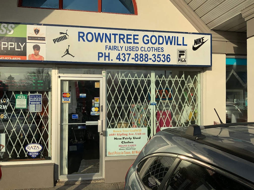 Rowntree Godwill | clothing store | 2687 Kipling Ave #10, Etobicoke, ON M9V 5G6, Canada | 4378883536 OR +1 437-888-3536