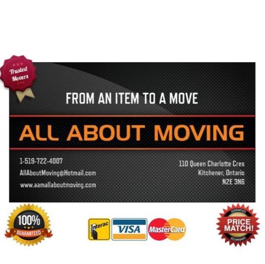 ALL ABOUT MOVING | 110 Queen Charlotte Crescent, Kitchener, ON N2E 3N6, Canada | Phone: (519) 722-4007