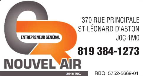CR Nouvel-Air 2018 inc. | 370 Rue Principale, Saint-Léonard-dAston, QC J0C 1M0, Canada | Phone: (819) 399-2875