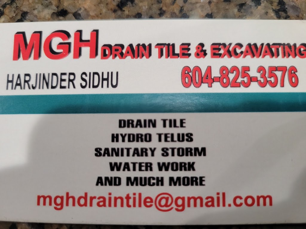 Mghdraintile &excavating | point of interest | 2885 Whistle Dr, Abbotsford, BC V4X 2R7, Canada | 6048253576 OR +1 604-825-3576