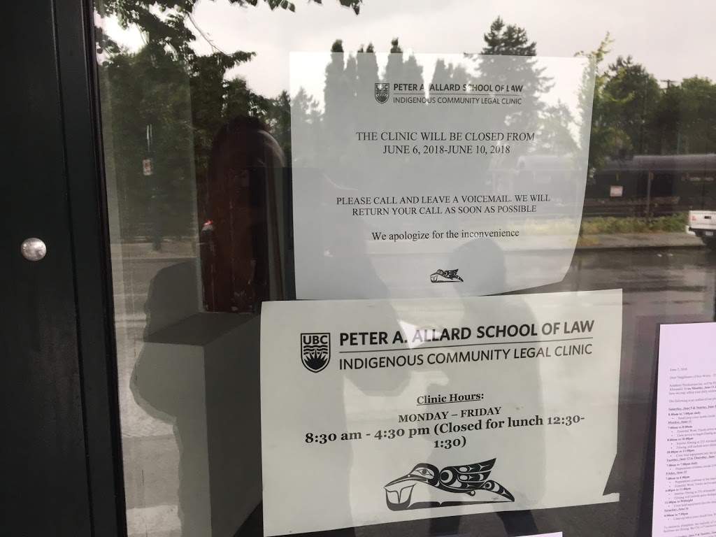 Indigenous Community Legal Clinic | 148 Alexander St #101, Vancouver, BC V6A 1B5, Canada | Phone: (604) 684-7334