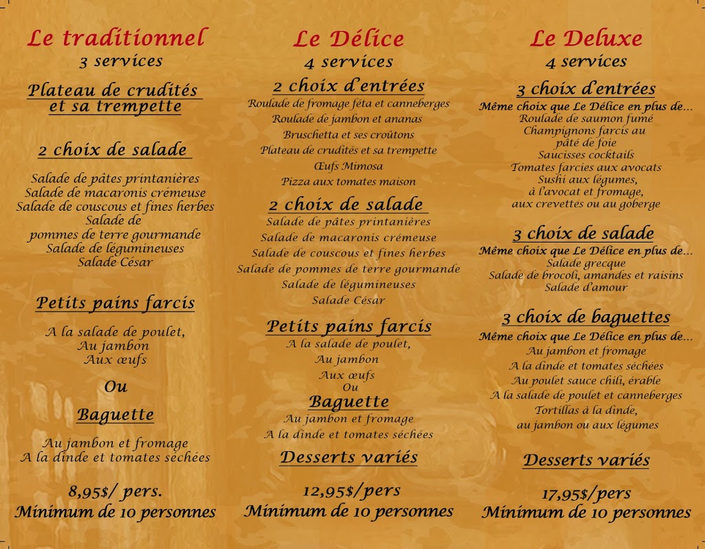 Délices de Lourdes | 2030 Boulevard Barrette, Lourdes-de-Joliette, QC J0K 1K0, Canada | Phone: (450) 759-0770