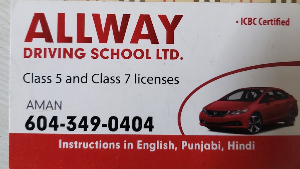 ALLWAY DRIVING SCHOOL LTD. | 14292 69 Ave, Surrey, BC V3W 2H7, Canada | Phone: (604) 349-0404