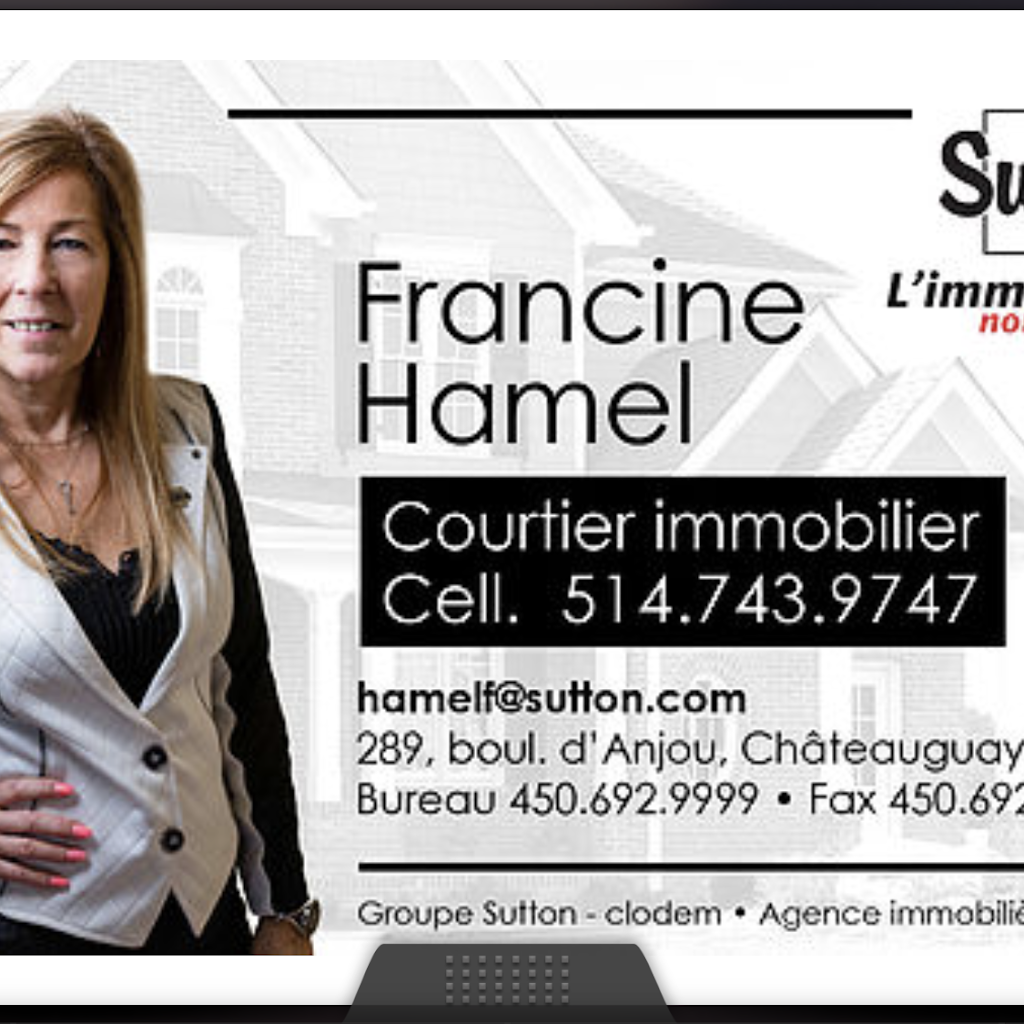 Francine Hamel courtier | 289 Boulevard DAnjou, Châteauguay, QC J6J 2R4, Canada | Phone: (514) 743-9747
