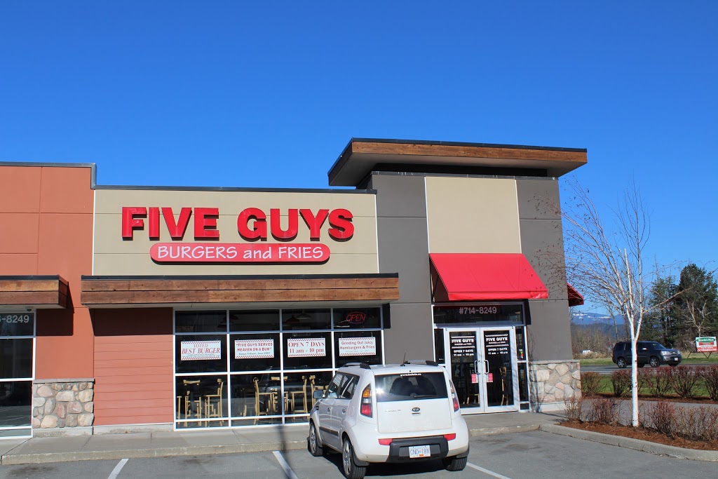 Five Guys | 8249 Eagle Landing Pkwy Unit 714, Chilliwack, BC V2P 7K6, Canada | Phone: (604) 793-2290