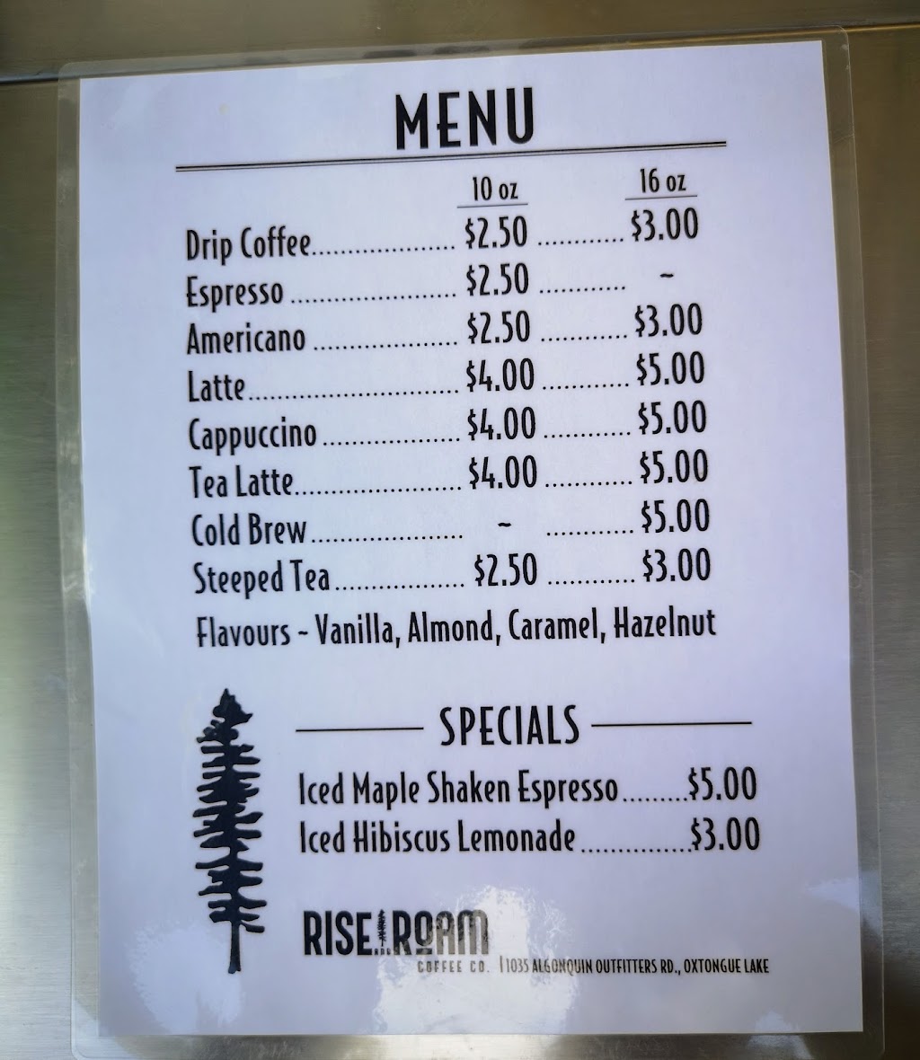 Rise and Roam Coffee | 1035 Algonquin Outfitters Rd, Dwight, ON P0A 1H0, Canada | Phone: (705) 788-4108