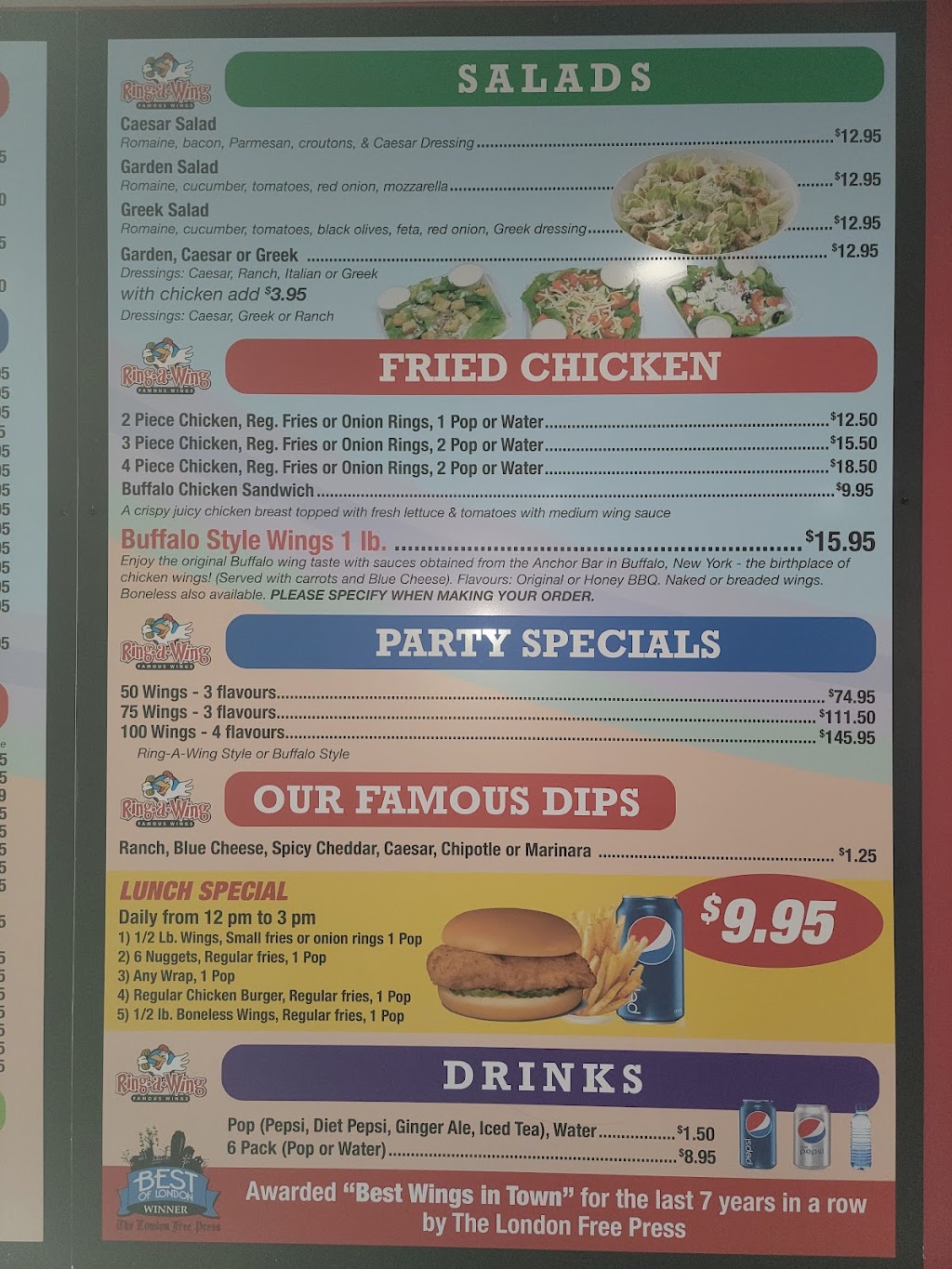 Ring A Wing | 184 Sunset Dr, St Thomas, ON N5R 3B9, Canada | Phone: (519) 207-3001