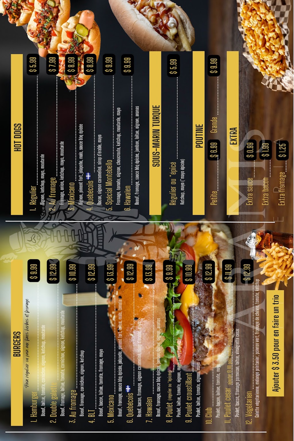 Aramis Pizzeria | 497 Rue Notre Dame, Montebello, QC J0V 1L0, Canada | Phone: (819) 423-1113